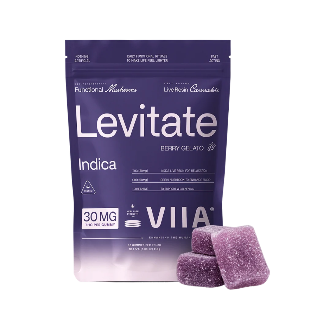 VIIA | Gummies | Levitate | Sativa - Hybrid - Indica / Indica/Berry Gelato
